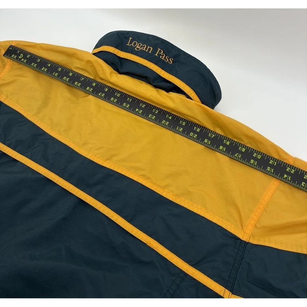 Vintage Columbia Sportswear Men's Large Insulated Jacket Teal Yellow Logan Pass